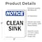 Signmission Clean Sink, 3.5 in W x Rectangle, Vinyl Decal OS-2PACK-NS-D-35-V-10628 - alternate 2